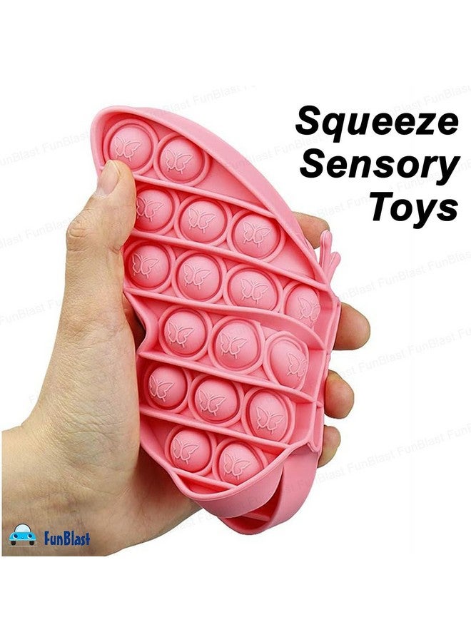 FunBlast FunBlast Pop It Fidget Toy, Autism Special Needs Silicone Stress Reliever, Squeeze Sensory Toy (Butterfly+Bee)  - Image 5