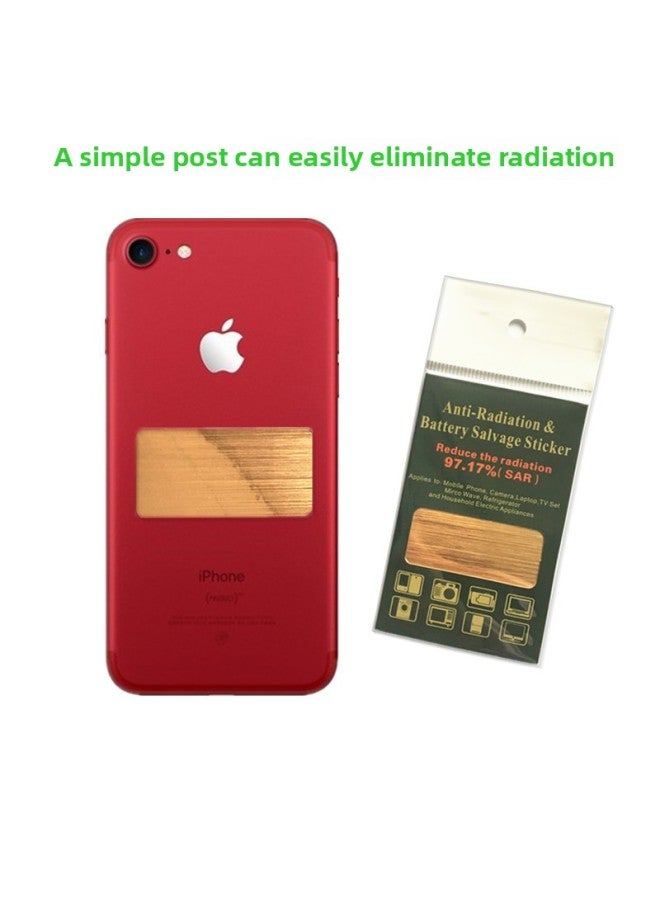 E-commerce Good Sale Of Negative Ion Energy Mobile Phone Stickers Radiation Metal Radiation Mobile Phone Stickers-Color:Gold - Image 2