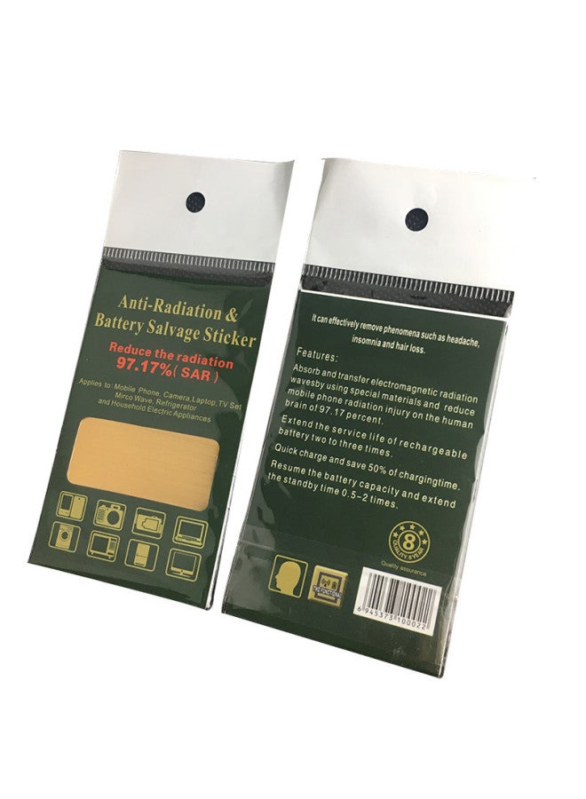 E-commerce Good Sale Of Negative Ion Energy Mobile Phone Stickers Radiation Metal Radiation Mobile Phone Stickers-Color:Gold - Image 1