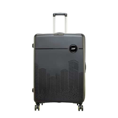 Skybags Polypropylene (Pp) Set of 3 (Small, Medium & Large) Hardshell Suitcase (57+67+79 Cm) | Luggage with 8 Spinner Wheel,TSA Lock,3D Print with Spacious Interior Luggage (Black, Set of 3) - Image 2