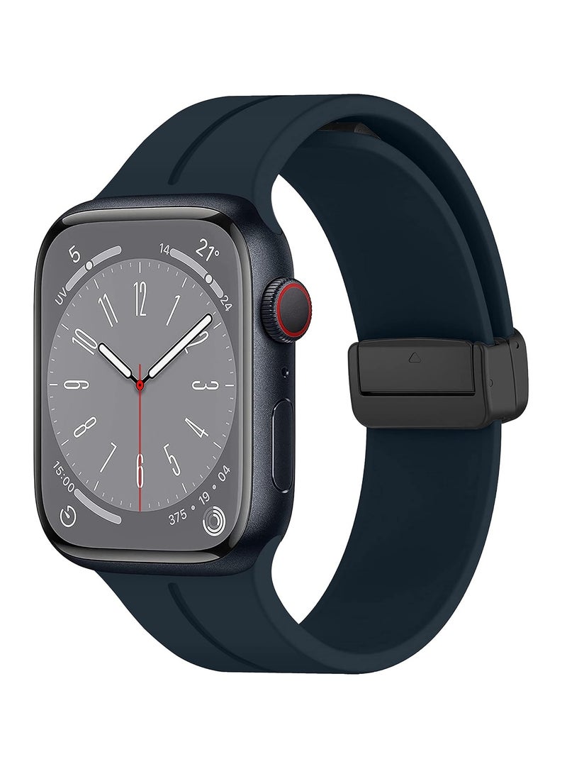 DUSALA for Apple Watch Band 45mm 49mm Quick Release - Skin-Friendly Soft Silicone Sport Watch Band for Men Women, Magnetic Folding Clasp Silicone Strap - Image 1