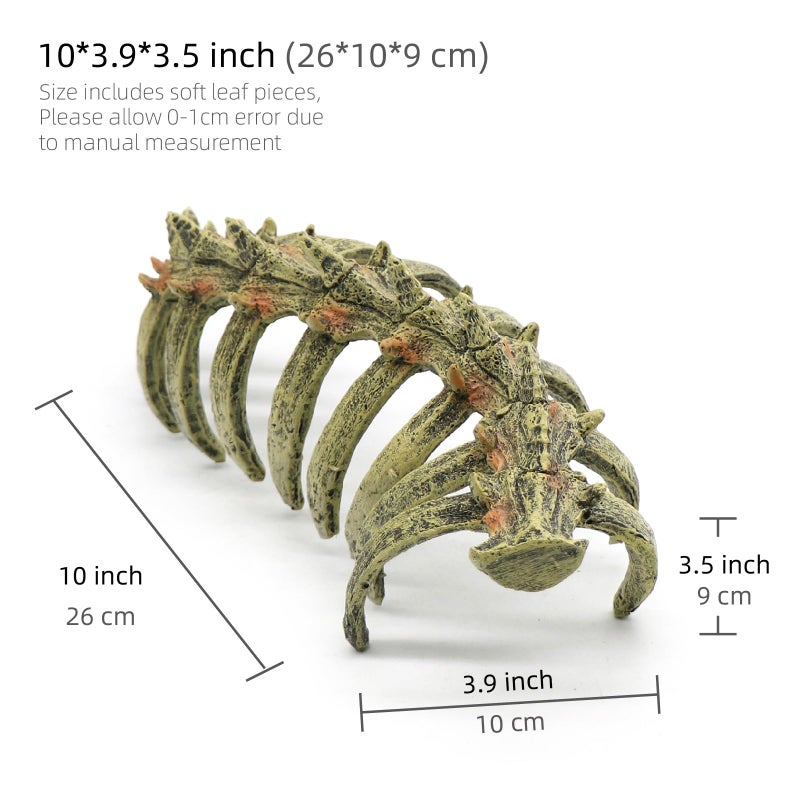 relaqcc Aquarium Skull Animal Skeletons, Reptile Tank Accessories, Fish Tank Decorations for Amphibians, Betta Fish, Shrimp, Hermit Crab, Leopard Gecko - Image 2