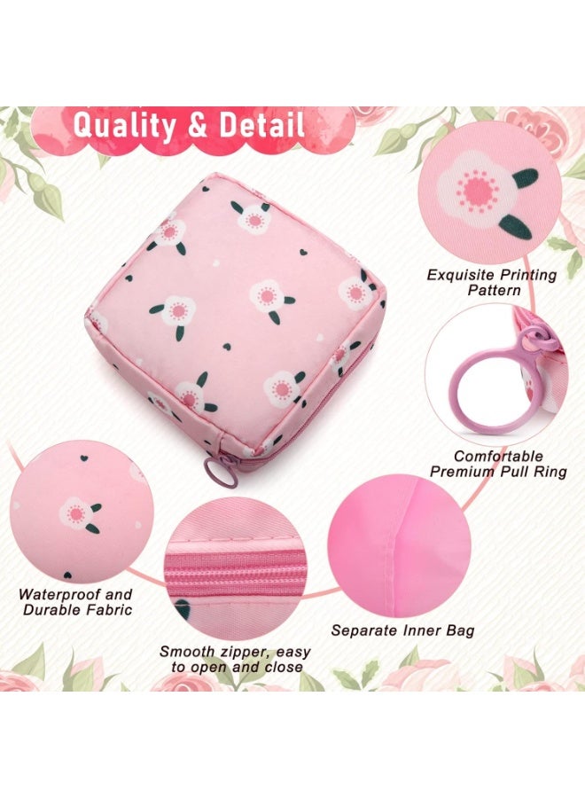حقيبة تخزين فوط صحية صغيرة محمولة وحقيبة تخزين فوط الرضاعة، حقيبة الدورة الشهرية سهلة السفر، حقيبة مكياج صغيرة ومحفظة عملات معدنية بسحاب للنساء والفتيات المراهقات - Image 2