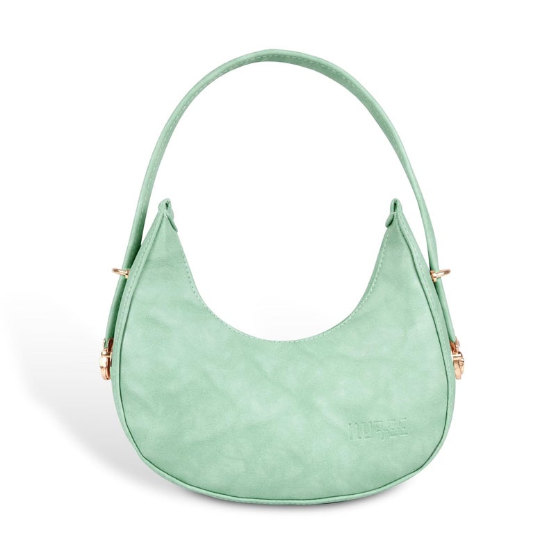 Nyfee Half Moon Hobo Bag with Detachable Long Strap,Faux Leather,Trendy,Stylish & Durable Women's Shoulder Bag - Image 1