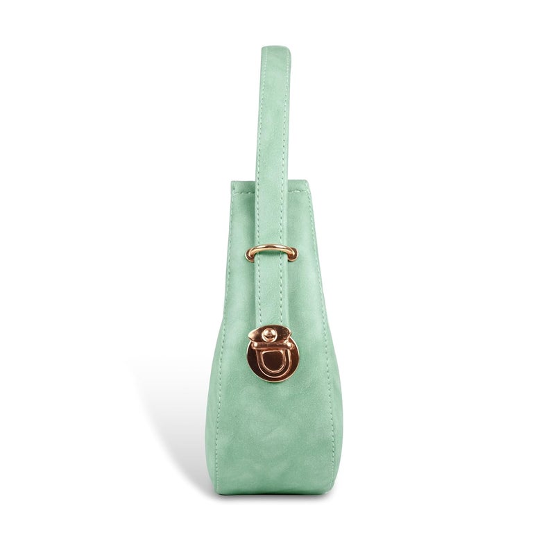 Nyfee Half Moon Hobo Bag with Detachable Long Strap,Faux Leather,Trendy,Stylish & Durable Women's Shoulder Bag - Image 3