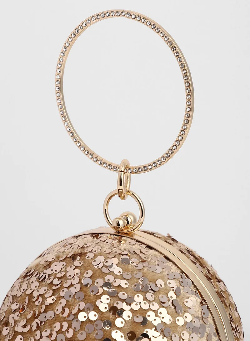 Haute Sauce Women's The Discotheque Clutch Bag - Champayne Gold