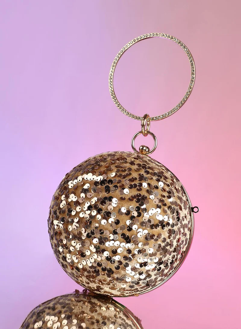 Haute Sauce Women's The Discotheque Clutch Bag - Champayne Gold