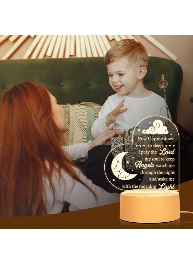 Hakumata Baptism Gifts for Girl Boy, Nursery Decor Night Light Gifts for Bedtime Prayer, Baby Christening Gifts for Boys Girls, Dedication Gifts Baptismal Gifts Birthday Gifts for Kids, Baptism Decorations - Image 2