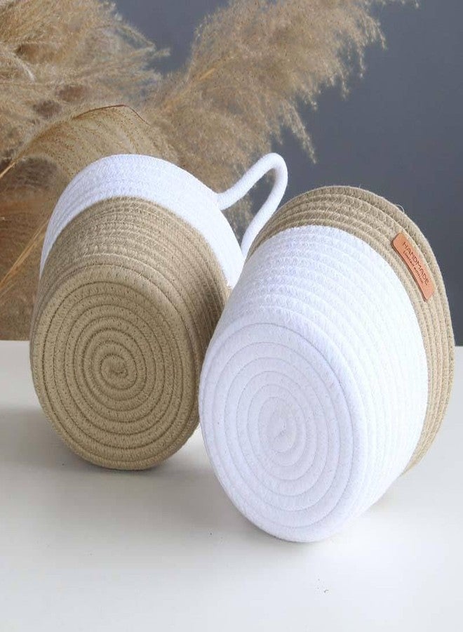 BOBBINY Simple Wall Mounted Hanging Cotton Rope Storage Organizer Fruit Basket 20.5X15.5 CM (Pair) - Image 2