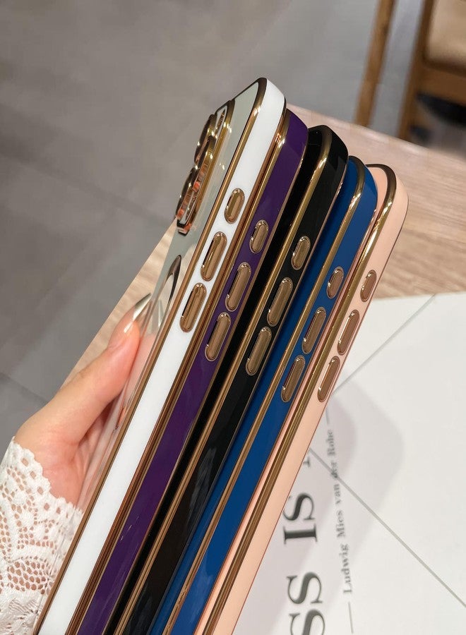 OOK Magnatic Case for iPhone 16 Pro Case [Compatible with MagSafe] Full Camera Lens Protector Gold Electroplate Edge Soft TPU Shockproof Protective Phone Case for Women Men 6.3 Inch - Black - Image 5