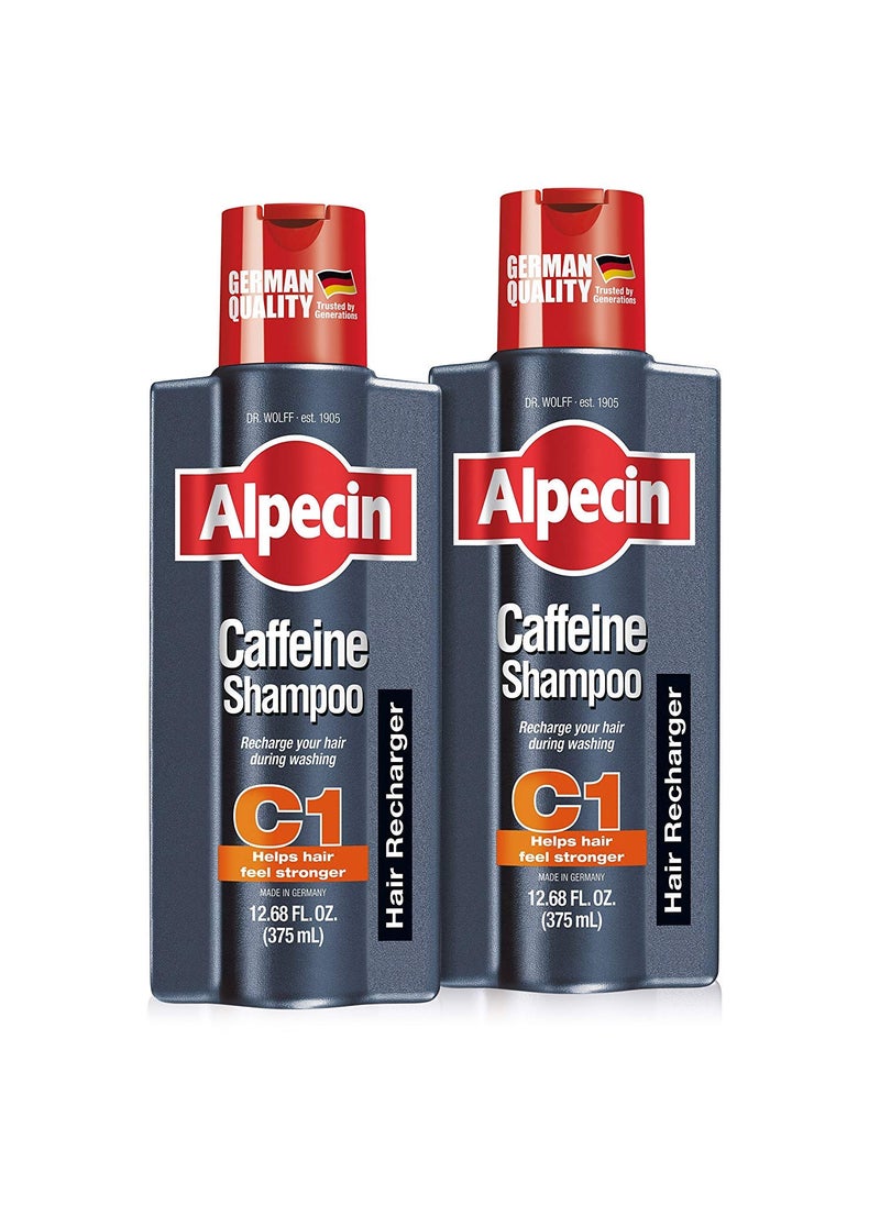 Alpecin Alpecin C1 Caffeine Shampoo 1268 fl oz Pack of 2 Promote Natural Hair Growth and Thickness Energizes Hair and Scalp Leaves Hair Feeling Stronger 