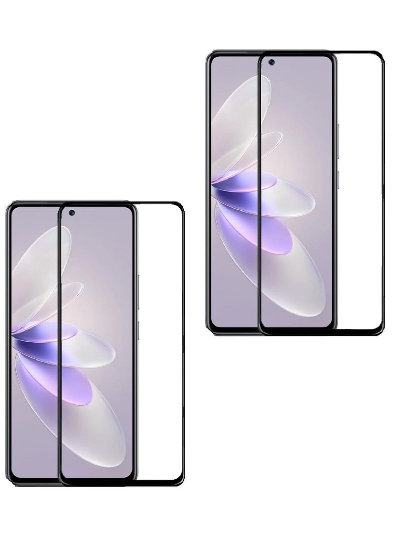 Super 2 Pieces Tempered Glass Screen Protector 5D Designed For vivo S16e Full Glue Edge to Edge Full Screen Coverage And Bubble Free - Image 1