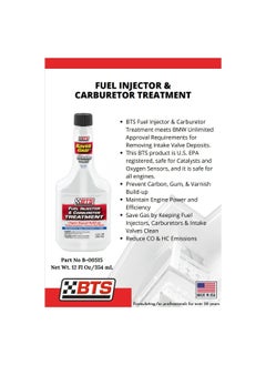BTS Fuel Injector & Carburetor Treatment 12 FL. Oz 350ml  - Image 2