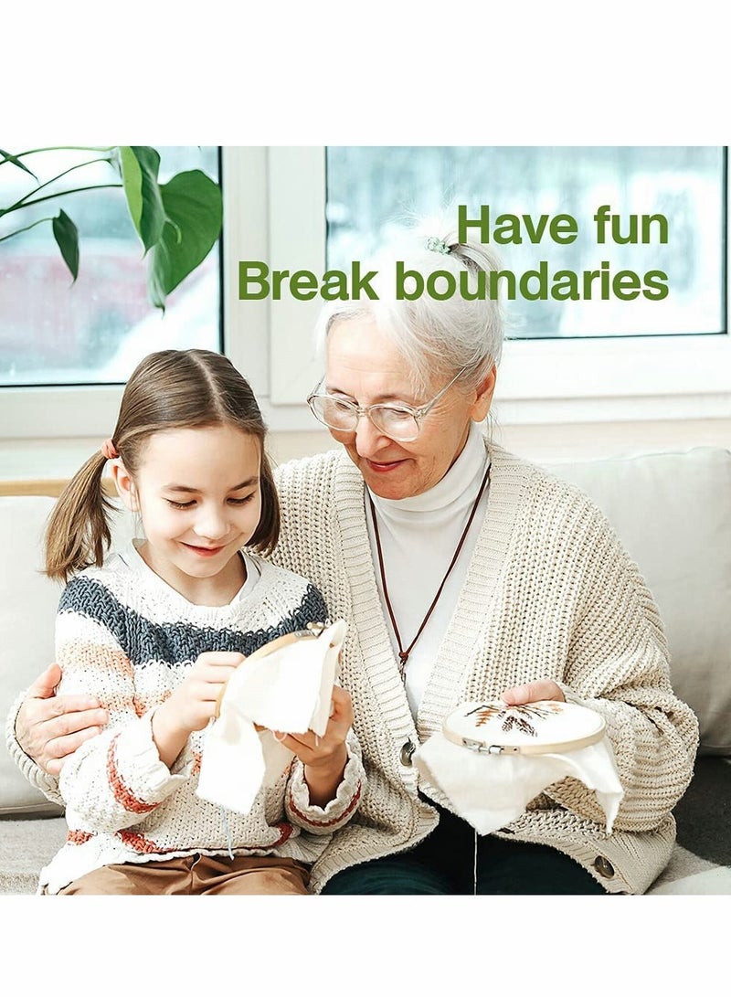 Zikra 6 Pieces Of Embroidery Hoop Set Bamboo Round Cross Stitch Ring 10.16 Cm To 25.4 Cm For Embroidery And Cross Stitch, Diy Accessories - Image 4