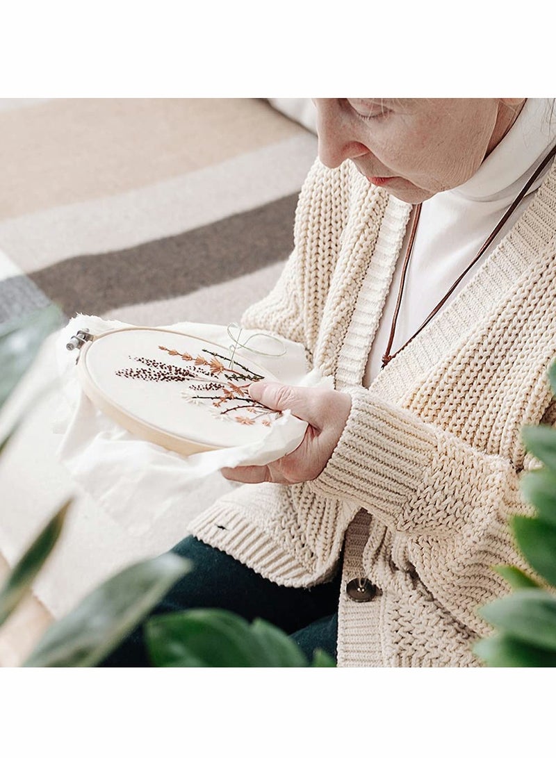 Zikra 6 Pieces Of Embroidery Hoop Set Bamboo Round Cross Stitch Ring 10.16 Cm To 25.4 Cm For Embroidery And Cross Stitch, Diy Accessories - Image 5