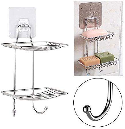 ADTALA Updated Design Steel Self Adhesive Hanging Shower Caddy Rack Storage Organizer (Multicolour) - Image 2