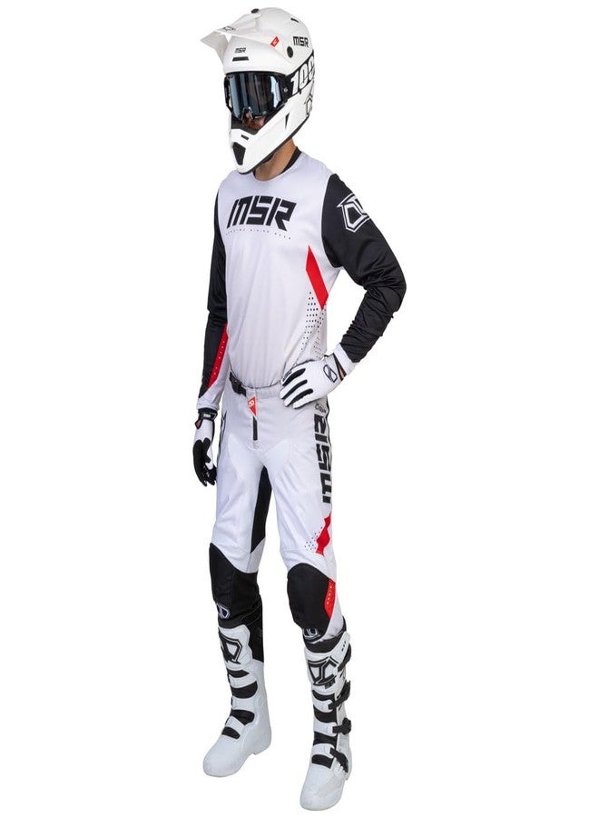 MSR Axxis Proto Dirt Bike, Motocross Jersey Large White/Grey - Image 2