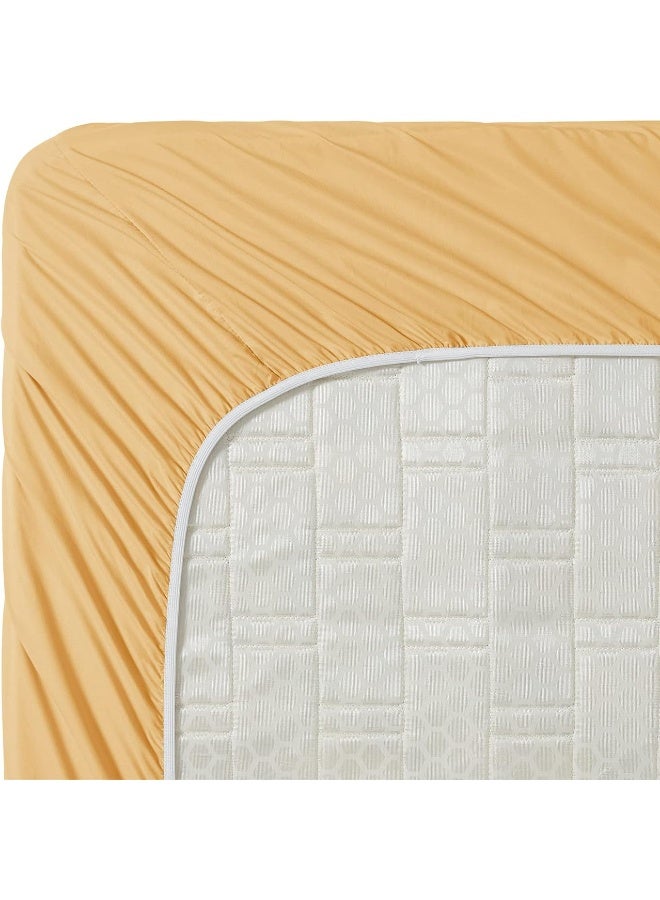 Clara Clark Bed Sheets, Premier 1800 Series 4 Piece Bed Sheet Set, Deep Pocket, Wrinkle, Fade, Stain Resistant, Luxury Soft Bedding Sheets & Pillowcases, Full, Camel Gold - Image 4