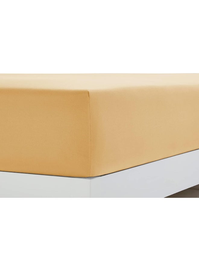 Clara Clark Bed Sheets, Premier 1800 Series 4 Piece Bed Sheet Set, Deep Pocket, Wrinkle, Fade, Stain Resistant, Luxury Soft Bedding Sheets & Pillowcases, Full, Camel Gold - Image 3