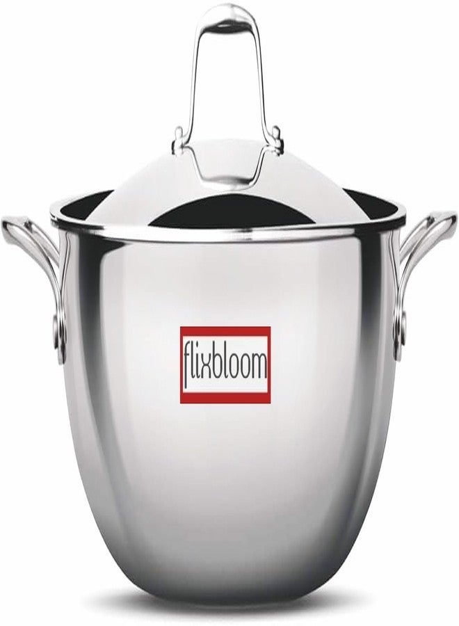 Flixbloom Radiant Triply Thick Stainless Steel Kitchen Cookware Set Induction Base/LPG Friendly Utensil (Wok) Kadhai/Kadai with Lid for Cooking & Serving (4 Litre) - Image 2