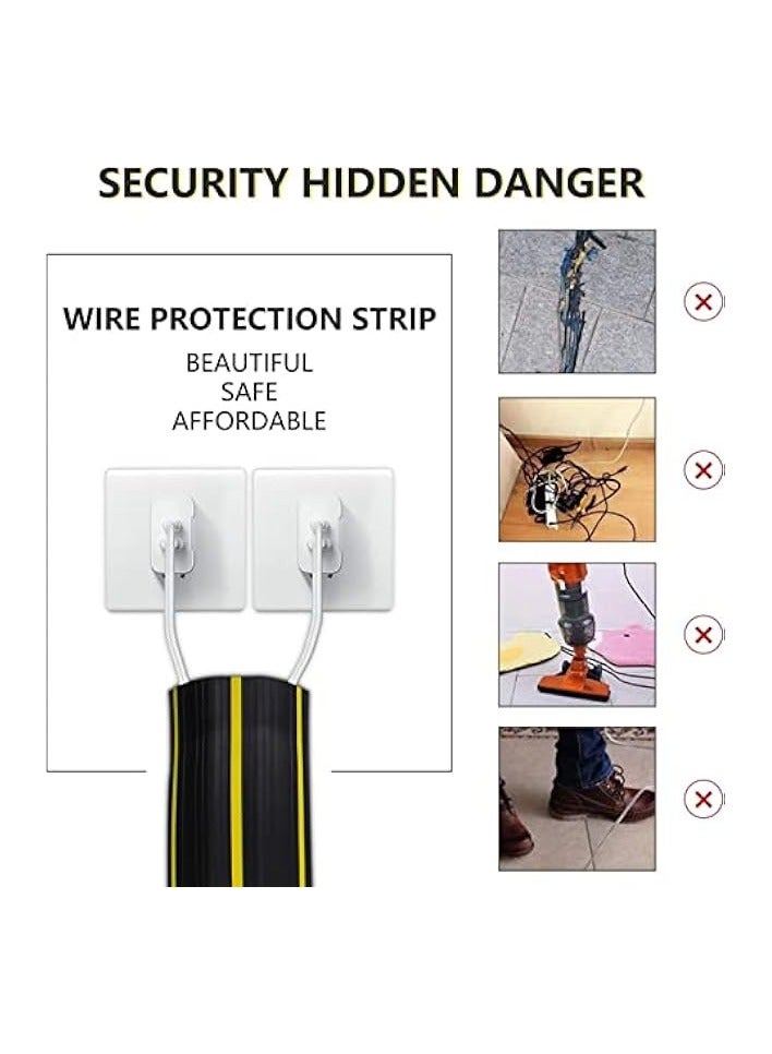 erorex 10Ft Floor Cord Cover/Cable Protector,3 Cord Channels, Contains Cords, Cables and Wires, Easy to Unroll-Conceal Wires for Home, Office, Warehouse  - Image 3