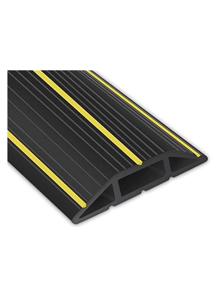 erorex 10Ft Floor Cord Cover/Cable Protector,3 Cord Channels, Contains Cords, Cables and Wires, Easy to Unroll-Conceal Wires for Home, Office, Warehouse  - Image 1