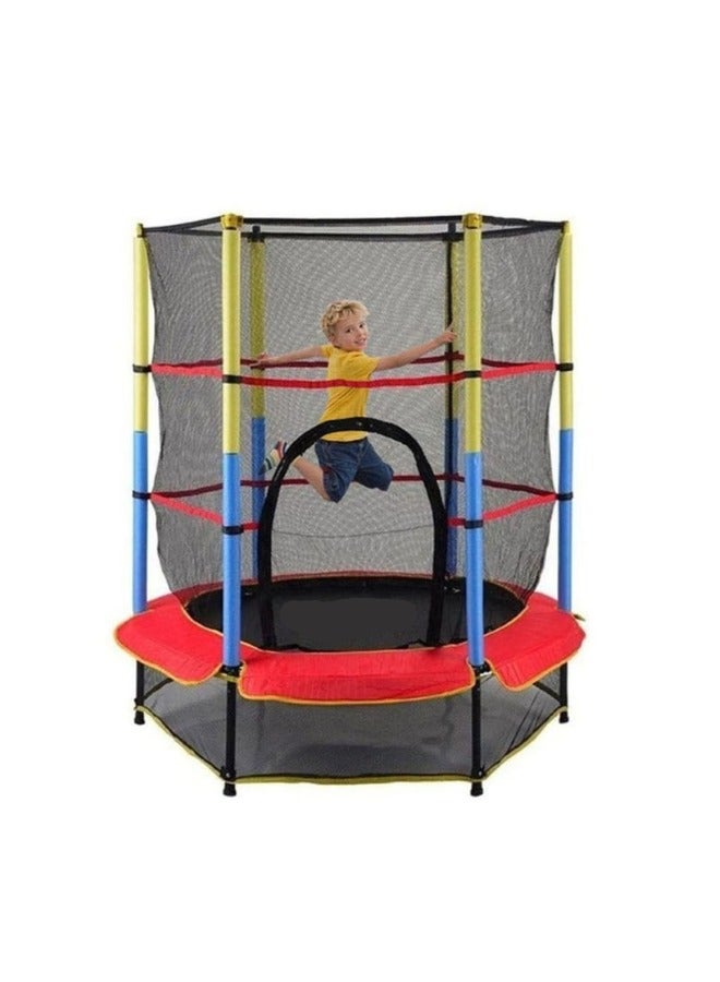 trampoline with heavy duty frame and safety net for a fun and safe time  - Image 2