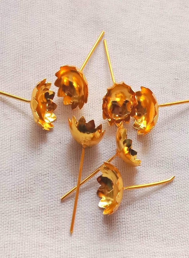 SRI YAGNAA - 108 Gold Flowers for Pooja - Gold Coated Flowers - Ashtothram Shatanamavali Flower for Puja - Laxmi Pooja Items - Flower for Sravanamasam puja - Image 2