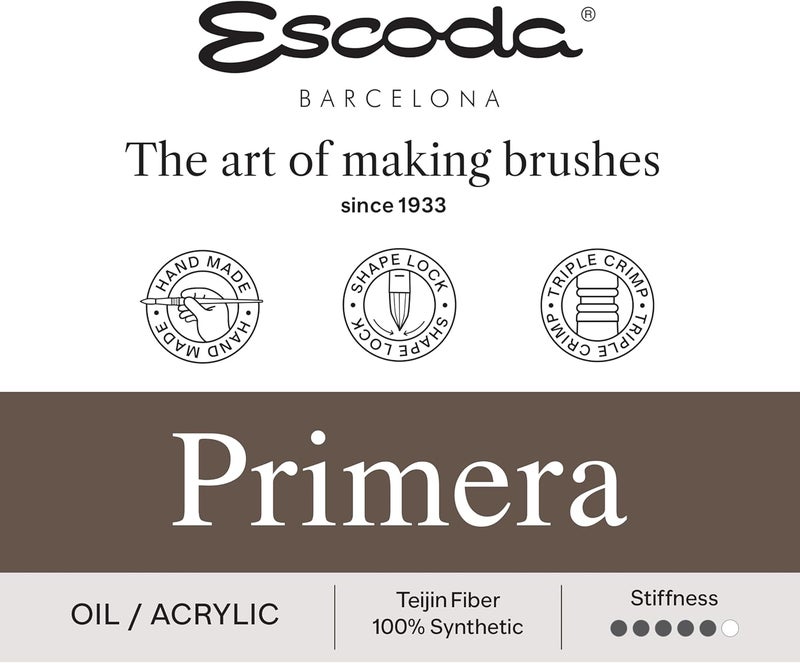 Escoda Signature Artist Brush Set Guillermo Muoz Vera Set 1 Includes Primera Synthetic Teijin Pointed Round Sizes 12  4 - Image 5