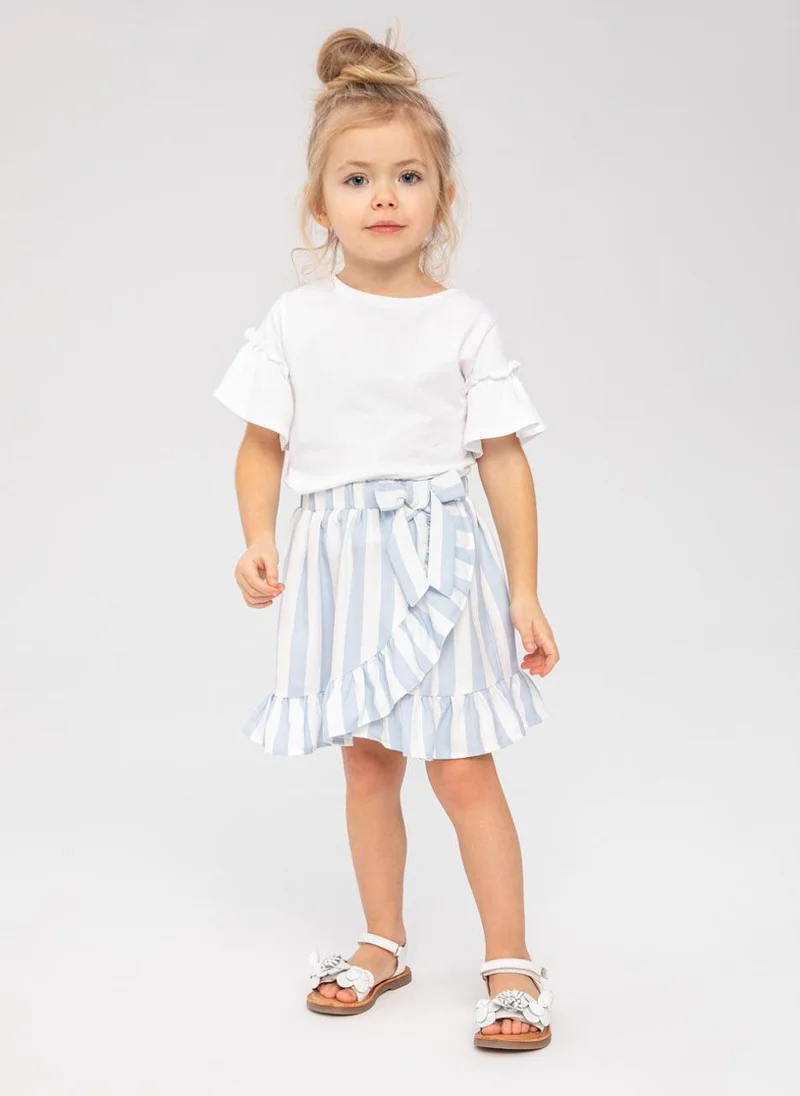 مينوتي Kids Girls Striped Wrap Skirt