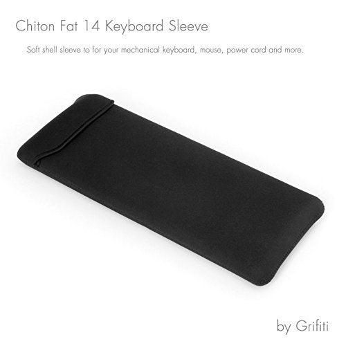 GRIFITI Chiton Fat 14 7 x 14 Neoprene Keyboard Sleeve Cover For 14 Inch Tenkeyless Mechanical Standard 10keyless Keyboards Portable Case Extra Pocket for Cable Computer Mouse or Gaming Trackpad - Image 3