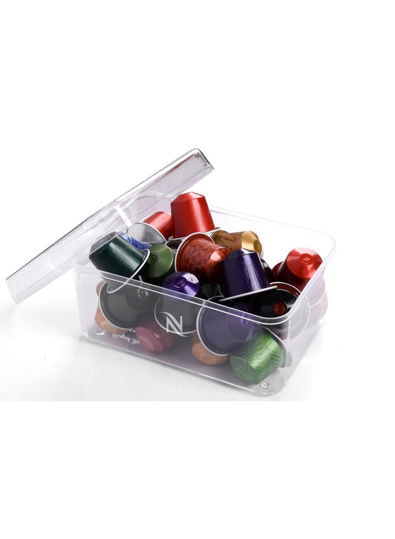 Nespresso Assorted Variety mix of Nespresso Coffee Capsules (20 Capsules + 2 Free) in an Acrylic box holder - Image 1