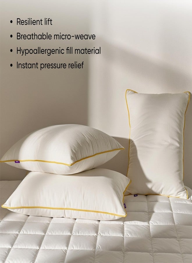 Frido Ultimate Cozy Classic Pillow - A Super Soft & Fluffy Pillow for Sleeping - Premium Comfort for Side, Back & Stomach Sleepers - White, Set of 1 - Image 4