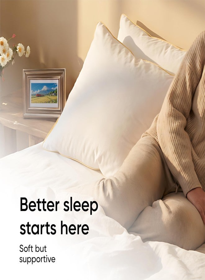 Frido Ultimate Cozy Classic Pillow - A Super Soft & Fluffy Pillow for Sleeping - Premium Comfort for Side, Back & Stomach Sleepers - White, Set of 1 - Image 2
