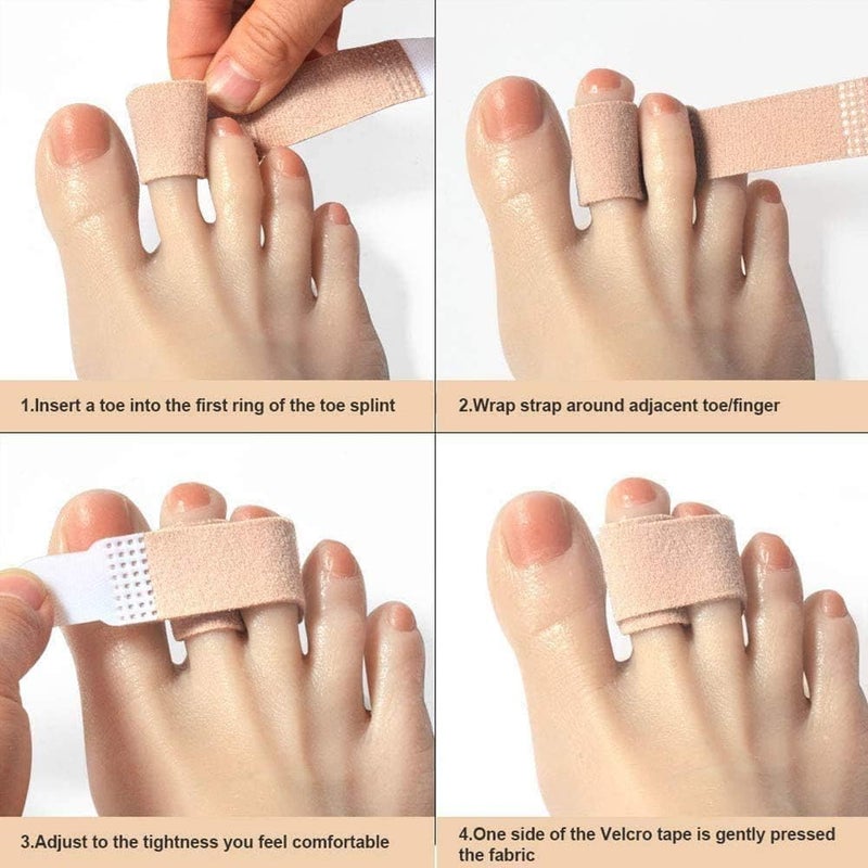 Toe Splint 8 Pcs, Adjustable Toe Cushions and Splints, Pain Relief Wraps for Bunions, Overlapping Toes and Daily Comfort - Image 5