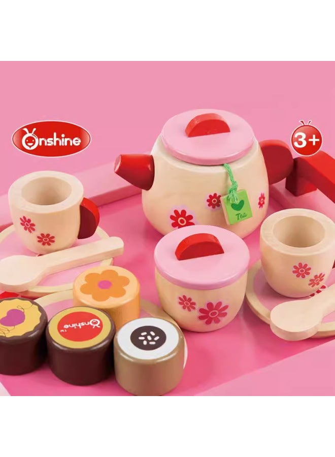 Wooden Birthday Cake Role Play Toy Set For Girls And Boys Kitchen Simulation Fruit Cutting Toys Wooden Playhouse Set-Specifications:Three-layer Dessert (0.9kg) - Image 2