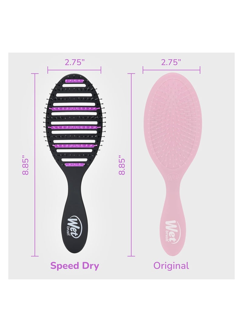 فرشاة بيري بينترو بار الرطبة السريعة المضادة للتجعيد الاحترافية بالفحم من ويت براش - Image 3