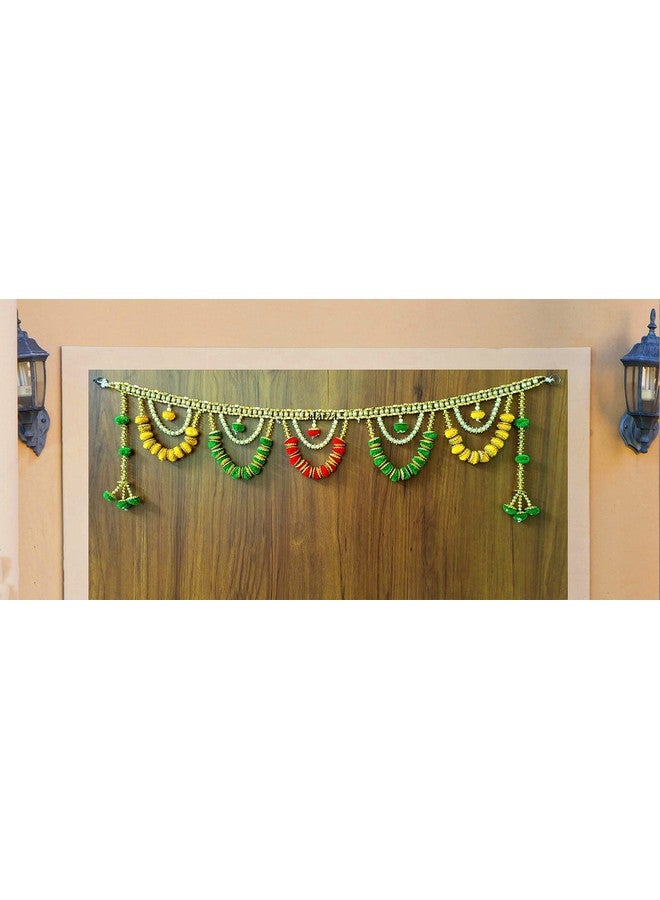 afarza Toran For Main Door Latest Home Decoration Entrance Hanging Handmade Bandarwal Pearl Plastic Beads, 37 Inches - Image 2