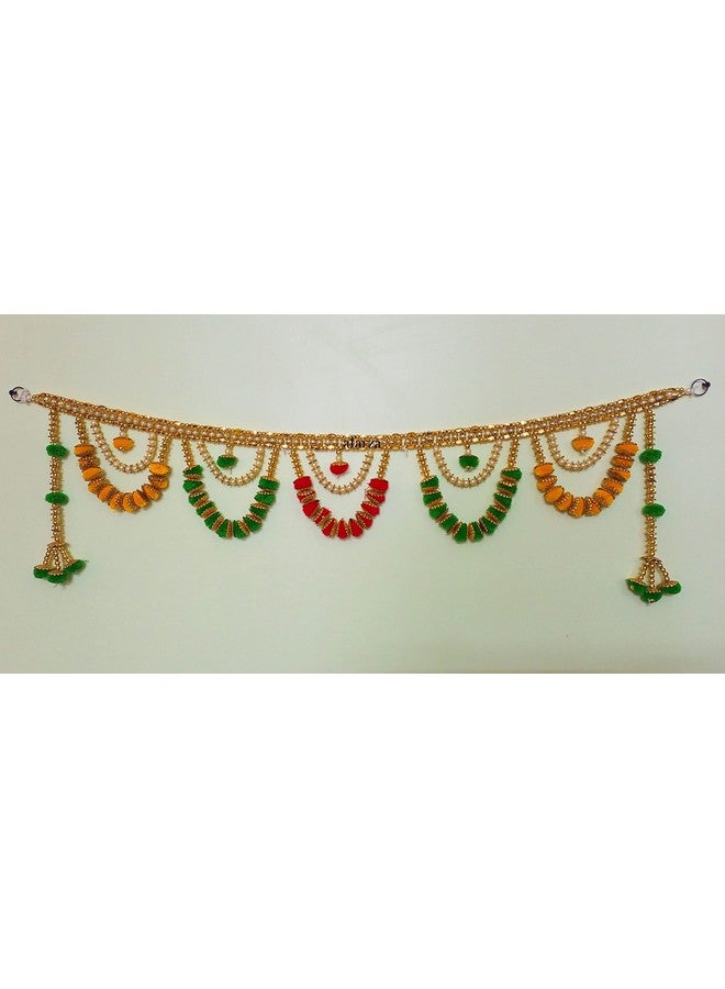 afarza Toran For Main Door Latest Home Decoration Entrance Hanging Handmade Bandarwal Pearl Plastic Beads, 37 Inches - Image 3