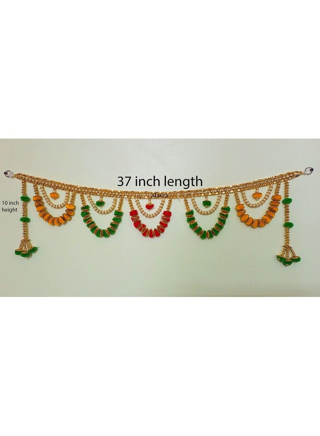 afarza Toran For Main Door Latest Home Decoration Entrance Hanging Handmade Bandarwal Pearl Plastic Beads, 37 Inches - Image 4