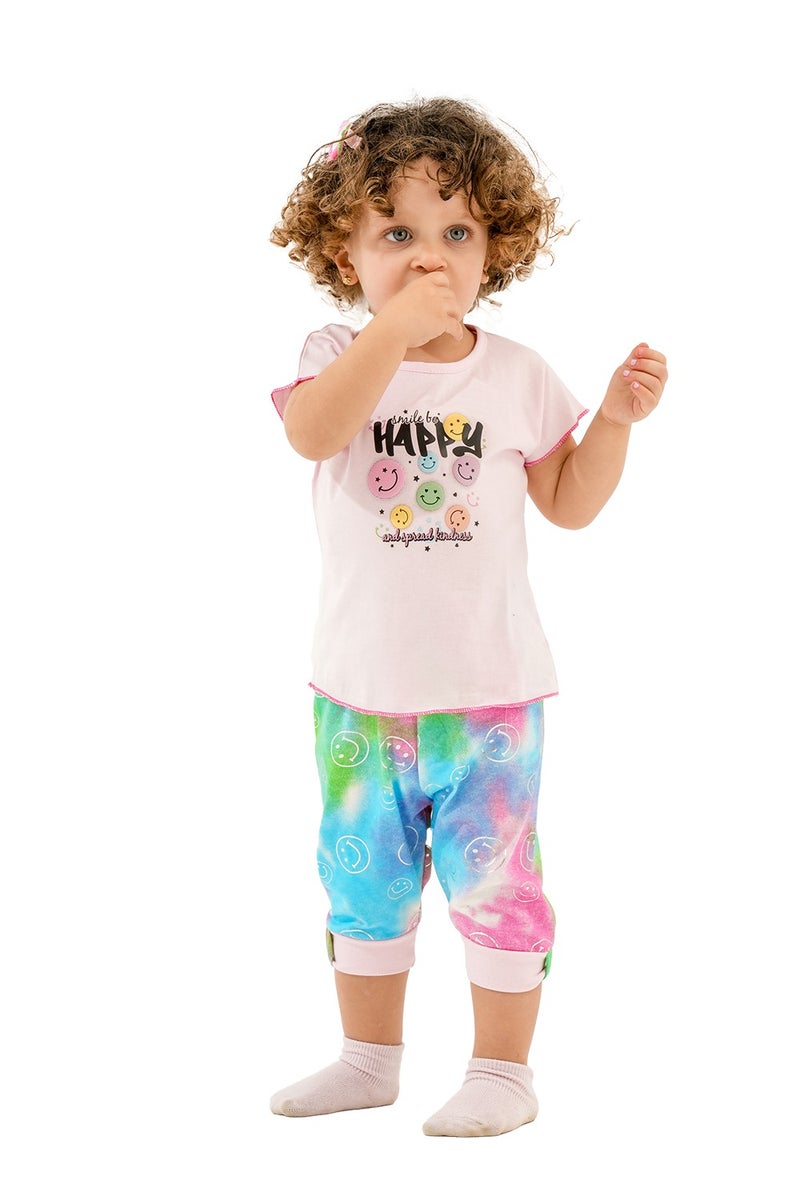 JOCKEY Baby Girl Happy Smiles Printed Summer Shorts Set