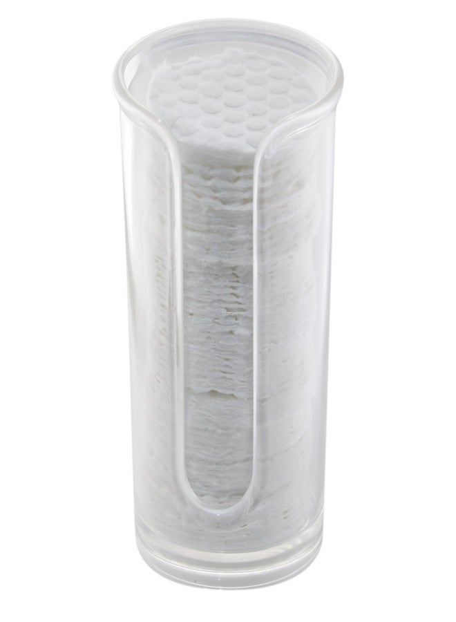 InterDesign iDesign Round Cosmetic Cotton Pad Holder - Cosmetic Dispenser for Cotton Rounds - Clear - Image 1