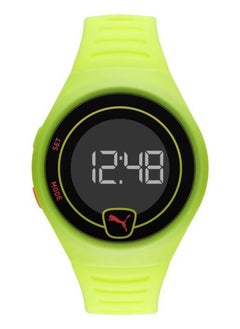 PUMA Faster Silicone Strap Digital Wrist Watch for Men PU P5030-42mm-Green  - Image 1