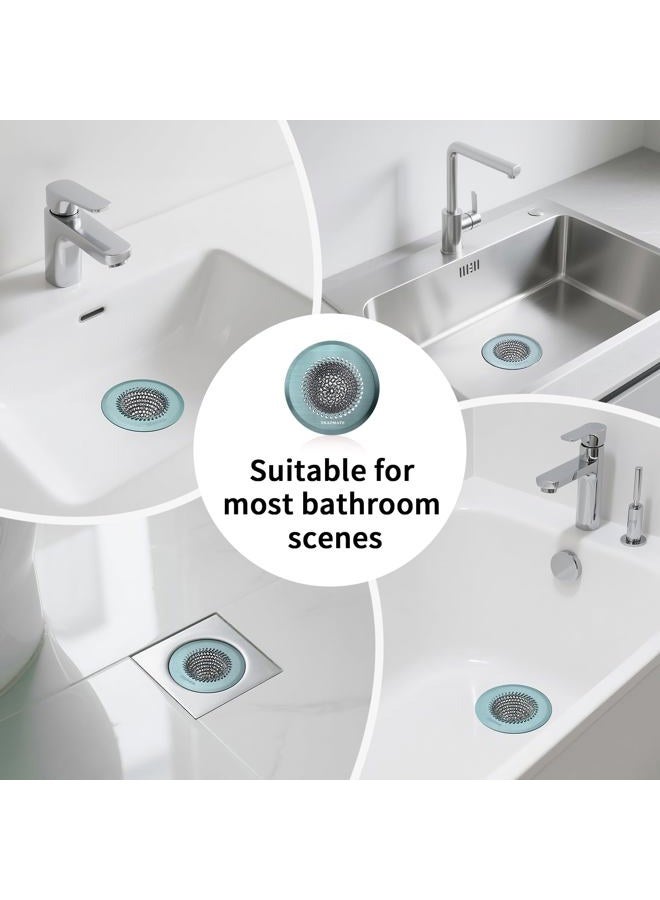 TRAPMATE Reversible Bathtub Drain Protector Hair Catcher/Easy Clean & Fast Drainage Drain Cover for Regular & Pop-up Drain (Teal) - Image 5