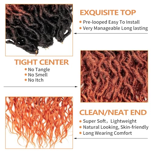 SuyiIRL Faux Locs Crochet Braid Hair Bohemian Locs 24 Inches Synthetic Dreads Ombre Braiding Hair Afro Dreadlock - Image 3