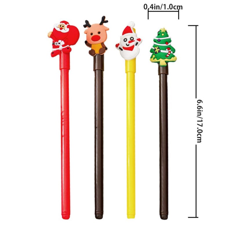 Christmas Gel Pens 0.5mm 20Pcs Set Snowman Reindeer Pine Tree Santa Claus Holiday Writing - Image 3