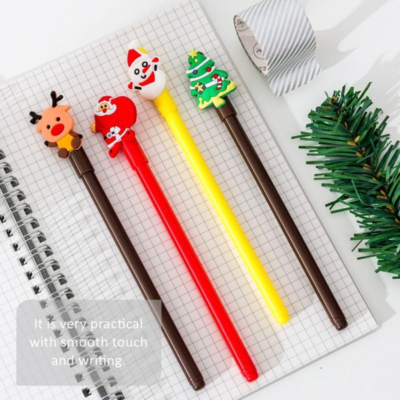 Christmas Gel Pens 0.5mm 20Pcs Set Snowman Reindeer Pine Tree Santa Claus Holiday Writing - Image 5