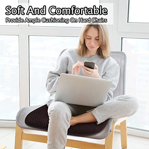 PAGGED Brown Foam Seat Cushions Kitchen Chairs Pads for Dining Chairs 2 Pack Non Slip Patio Seat Cushions Washable U Shaped Soft Thick Large Metal Wooden Chair Cushions,17" x 15" - Image 5