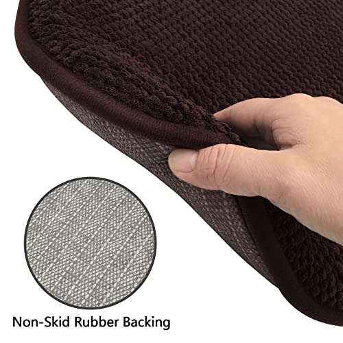 PAGGED Brown Foam Seat Cushions Kitchen Chairs Pads for Dining Chairs 2 Pack Non Slip Patio Seat Cushions Washable U Shaped Soft Thick Large Metal Wooden Chair Cushions,17" x 15" - Image 4