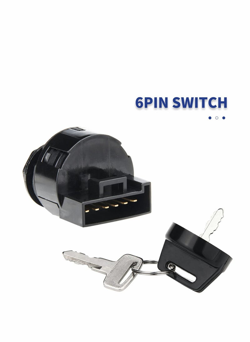 Ignition Key Switch for Polaris Ranger RZR Sportsman, Replace 4011002 4012165, Off Run Start 6 Pin 3 Position - Image 3